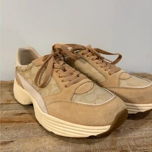 Coach Tan and Cream Women's Sneakers